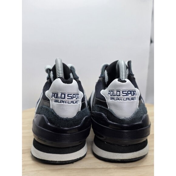 Polo Ralph Lauren Slaton Shoes Sneakers Mens 9.5 D Running Blue/White Pony - Picture 6 of 9